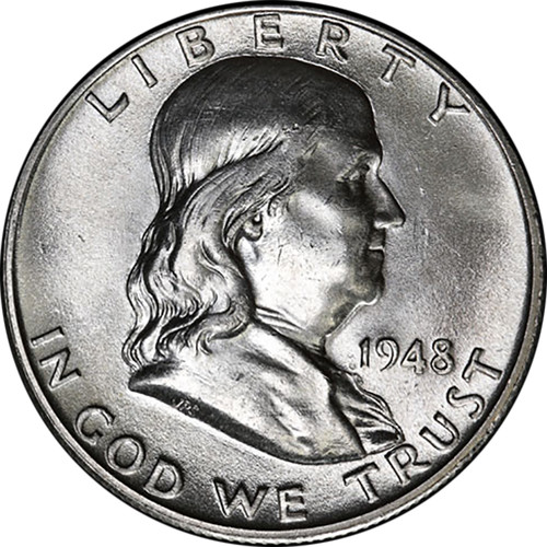 1948 franklin half - franklin, dollar